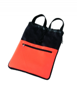 Orange and black made with 420D canvas beach bag