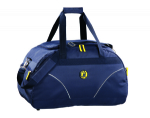 Cheap deep blue men sport bag zippered main compartment