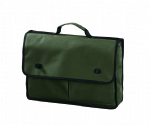 Made of 600D polyester army green leather laptop bag