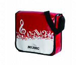 Square white and red adjusteble padded shoulder strap shoulder bag