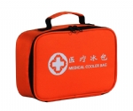 Different custom design orange medical device bag