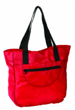 Made of 420D polyester red foldable shopping bag