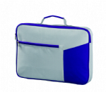 Made of 600D polyester white and blue laptop bag