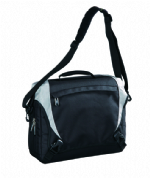 White and black numanni laptop bag exterior zippered pocket