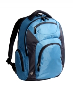 Neoprene padded carry handle blue soft rucksack bag