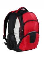 Different style design high grade black and red rucksack bag