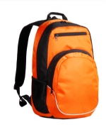 Made in china grade 600d polyester orange rucksack