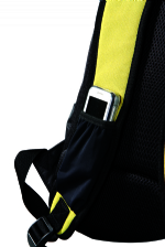 Black and yellow thich air-mesh padded back waterproof backpack