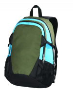 Cheap design zippered front pocket school rucksack