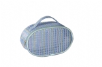 Popular colored carry handle blue cosmetic bags