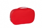 Cheap sale online plastic hook handle red cosmetic bag