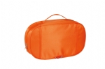 Metal hook handle orange cosmetic bag with 600d