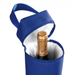 Deep blue wine cooler bag fold-away botton sitffener